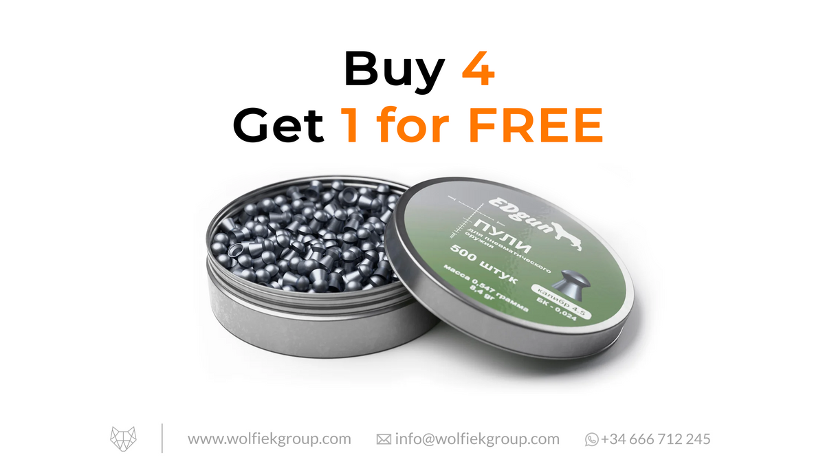 EDgun Premium Pellets · Cal .177 (4,52mm) · Weight 0,55g (8,4gr)