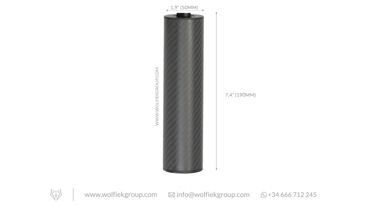 RTI Hušh Suppressor 50mm Carbon Fiber