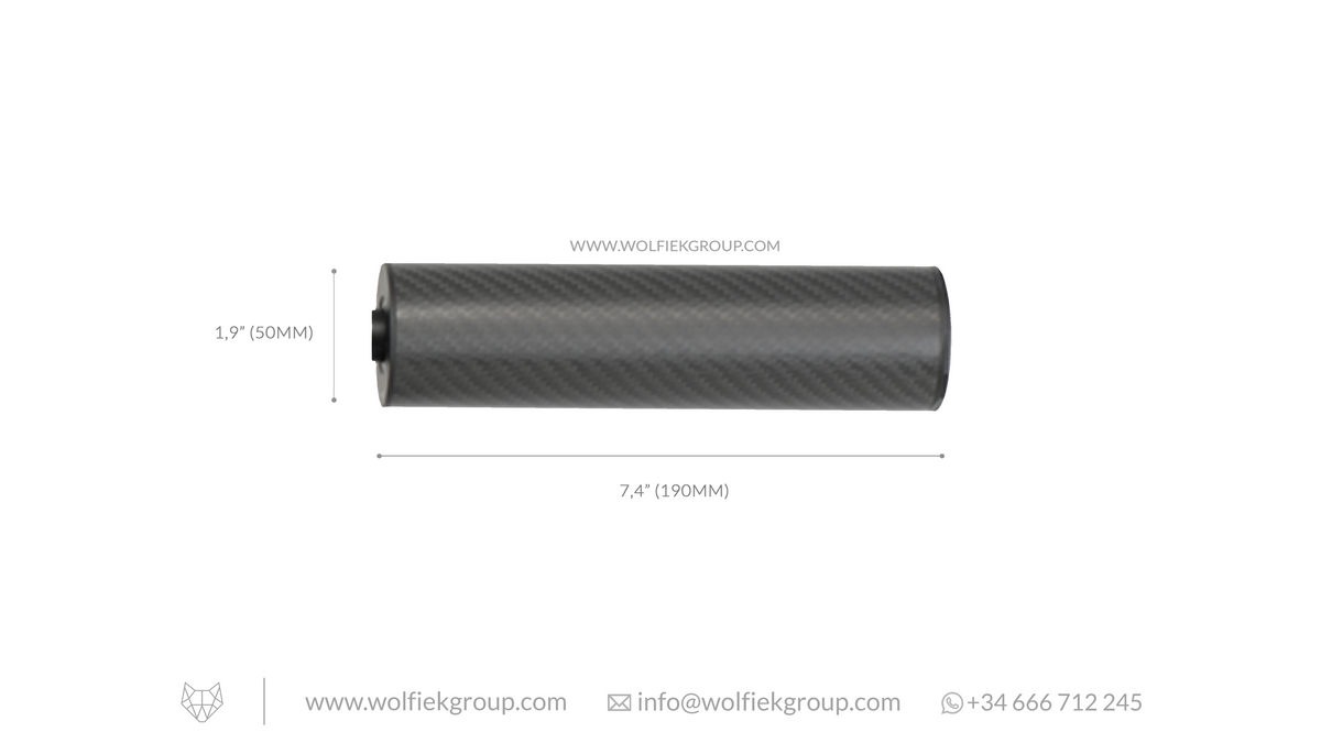 RTI Hušh Suppressor 50mm Carbon Fiber